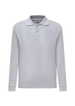 Fruit of The Loom 65/35 Poloshirt Long Sleeve Kinderen miniatuur