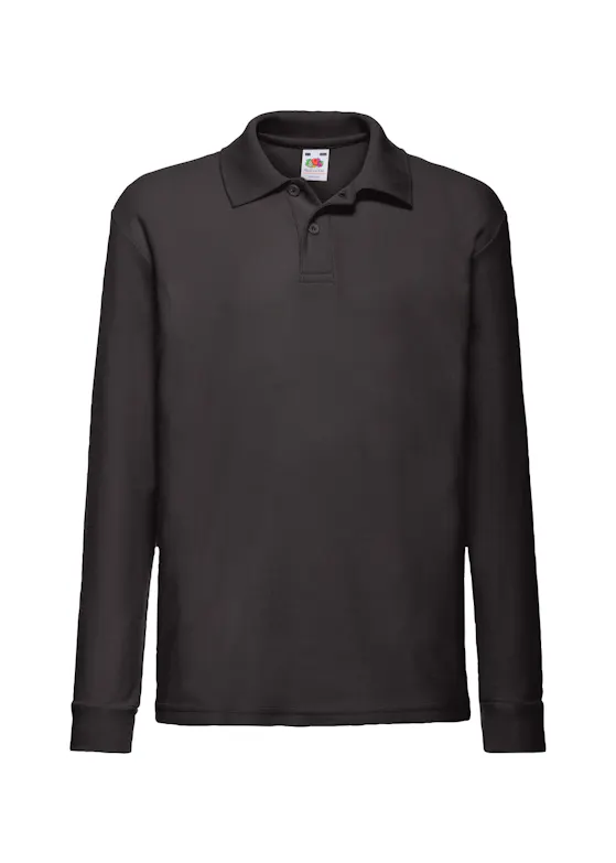 Fruit of the Loom 65/35 Poloshirt Longsleeve für Kinder