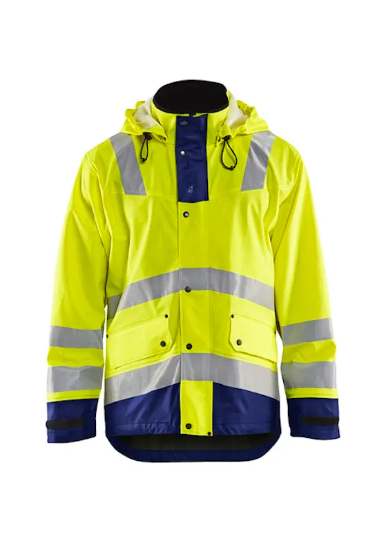 Blåkläder Gefütterte High-Vis-Regenjacke Level 2