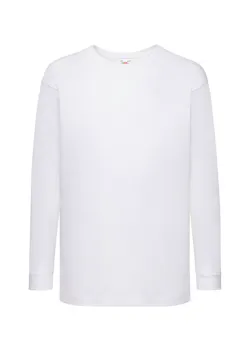 Fruit of The Loom F240K Valueweight T-shirt Long Sleeve Regular Fit Kinderen