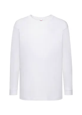Fruit of The Loom F240K Valueweight T-shirt Long Sleeve Regular Fit Kinderen