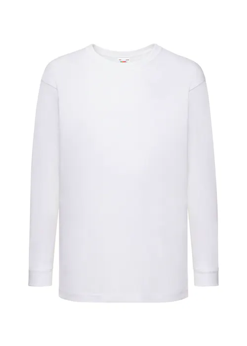 Fruit of The Loom F240K Valueweight T-shirt Long Sleeve Regular Fit Kinderen