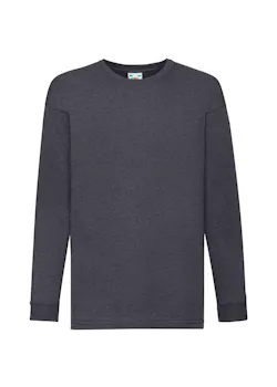 Fruit of The Loom F240K Valueweight T-shirt Long Sleeve Regular Fit Kinderen miniatuur