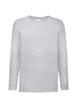 Fruit of The Loom F240K Valueweight T-shirt Long Sleeve Regular Fit Kinderen miniatuur