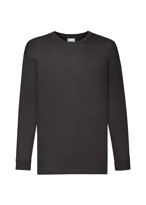 Fruit of The Loom F240K Valueweight T-shirt Long Sleeve Regular Fit Kinderen