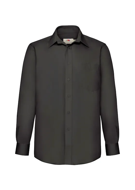 Fruit of the Loom Herren-Langarm-Poplin-Shirt