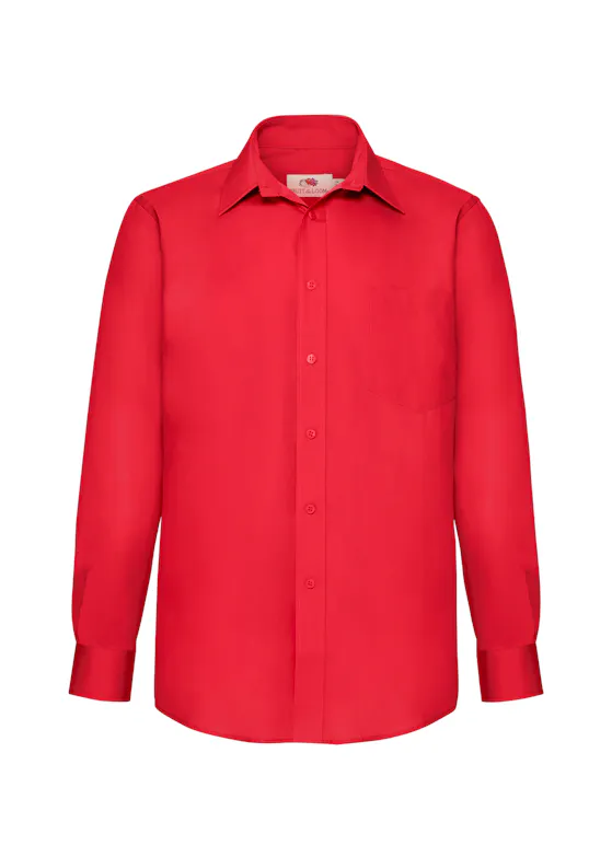 Fruit of the Loom Herren-Langarm-Poplin-Shirt