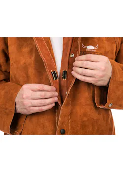 Weldas 44-7300 Lava Brown™ Split Rundlederen Lasjas miniatuur