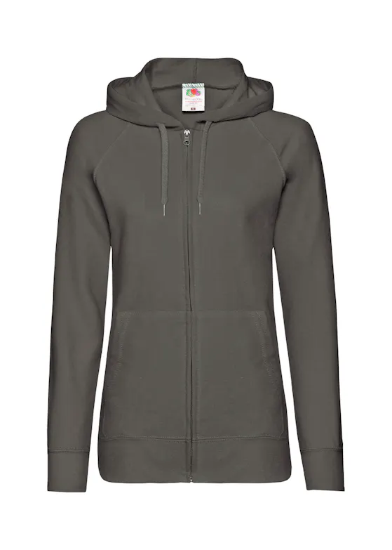 Fruit of the Loom Women's Lightweight Hooded Sweat Jacket