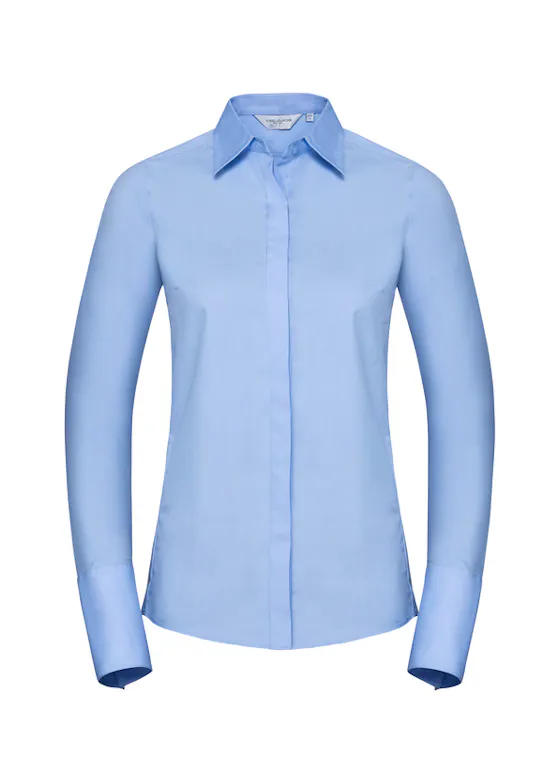 Russell Long-Sleeve Fitted Ultimate-Stretch Shirt – Damen