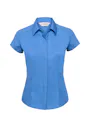 Russell Z925F Poplin Shirt Cap Sleeve Polycotton Slim Fit Dames miniatuur
