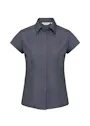 Russell Z925F Poplin Shirt Cap Sleeve Polycotton Slim Fit Dames miniatuur