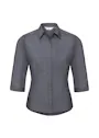 Russell 3/4-Sleeve Fitted Polycotton Poplin Shirt Vorschaubild