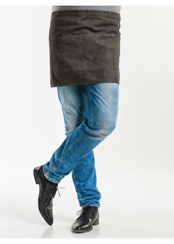 Chaud Devant Base en denim marron foncé