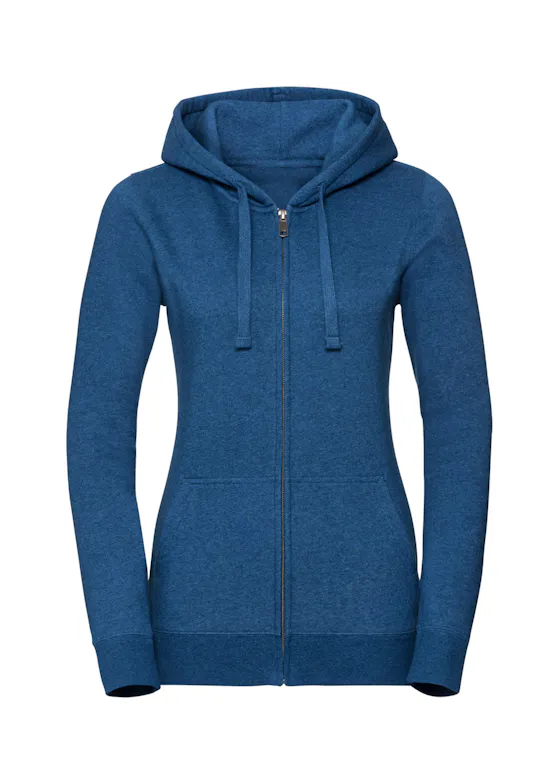 Russell Ladies' Authentic Mélange Zipped Hood Sweatshirt