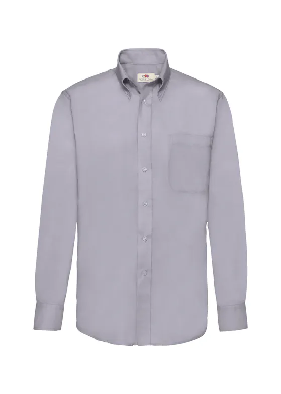 Fruit of the Loom Herren-Longsleeve Oxford-Shirt