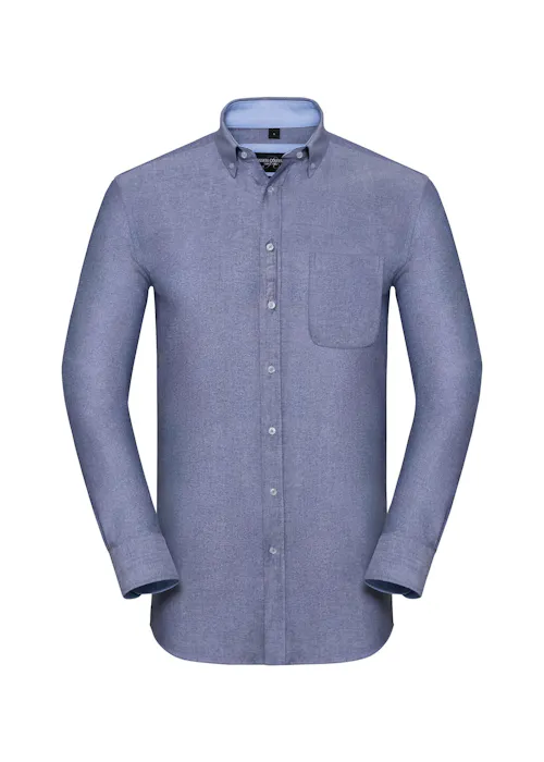 Russell Z920 Oxford Shirt Long Sleeve Tailored Washed Regular Fit