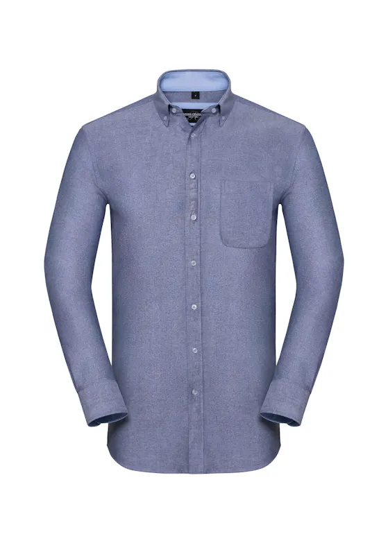 Russell Z920 Oxford Shirt Long Sleeve Tailored Washed Regular Fit