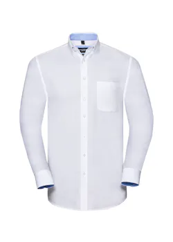 Russell Z920 Oxford Shirt Long Sleeve Tailored Washed Regular Fit miniatuur