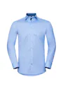 Russell Z964 Herringbone Shirt Long Sleeve Tailored Contrast Regular Fit miniatuur