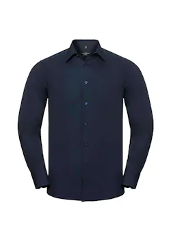 Russell Z924 Poplin Shirt Long Sleeve Tailored Polycotton Regular Fit miniatuur