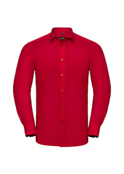Russell Z924 Poplin Shirt Long Sleeve Tailored Polycotton Regular Fit miniatuur