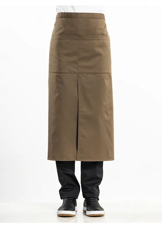 Chaud Devant 4-Taschen-Schürze in Taupe
