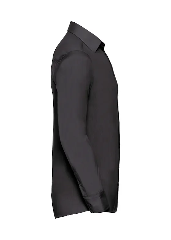Russell Long Sleeve Tailored Polycotton Poplin Shirt (Men's)