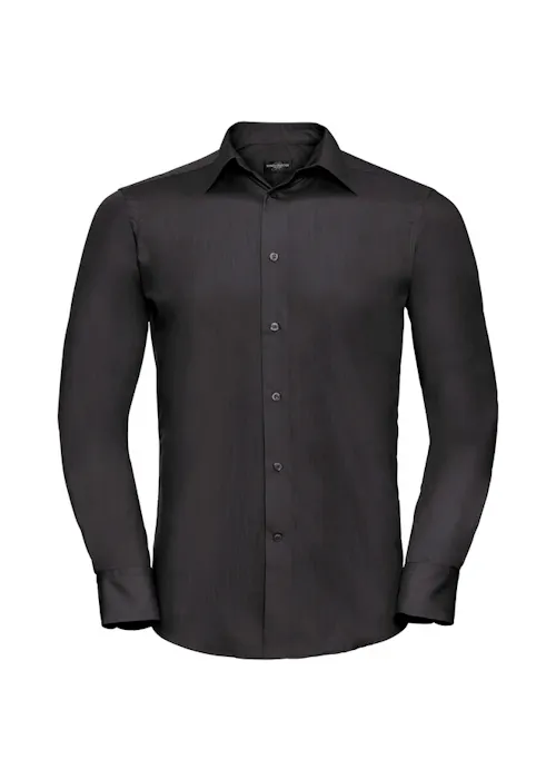 Russell Z924 Poplin Shirt Long Sleeve Tailored Polycotton Regular Fit