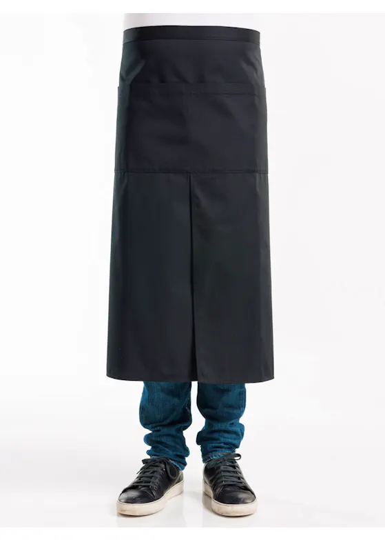Chaud Devant schwarze Schürze mit 4 Taschen