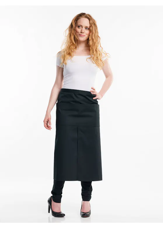 Chaud Devant schwarze Schürze mit 4 Taschen