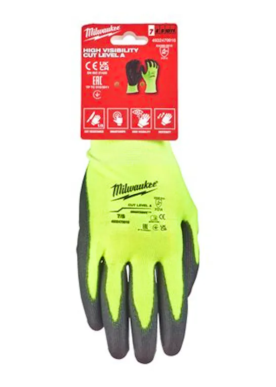 Milwaukee Hi-Vis Snijklasse A Werkhandschoen