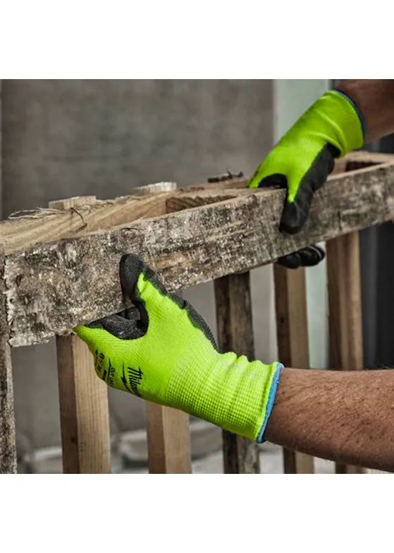 Milwaukee Hi-Vis-Arbeitshandschuhe, Schnittklasse 2/B