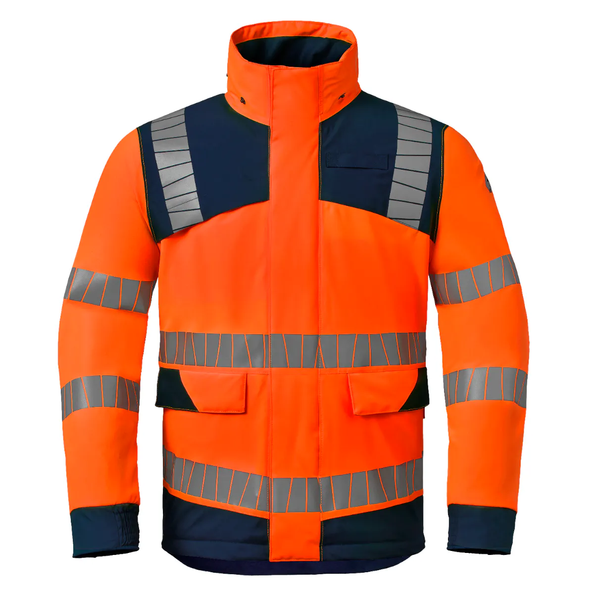 High Vis Oranje/Marineblauw