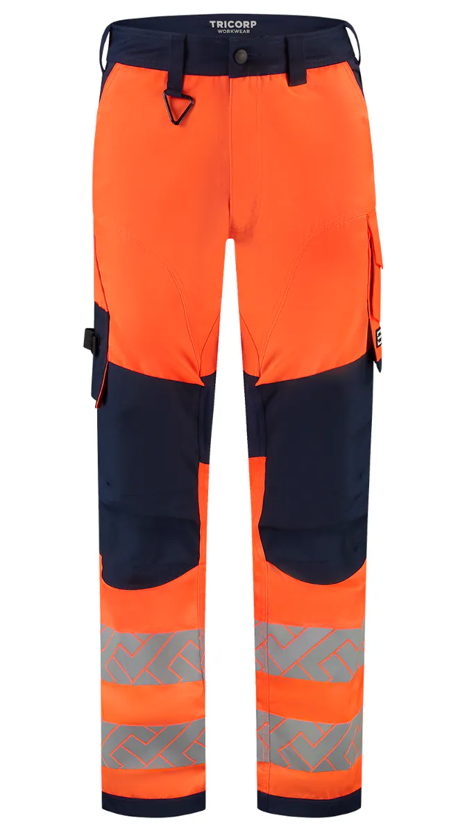 High Vis Oranje/Marineblauw