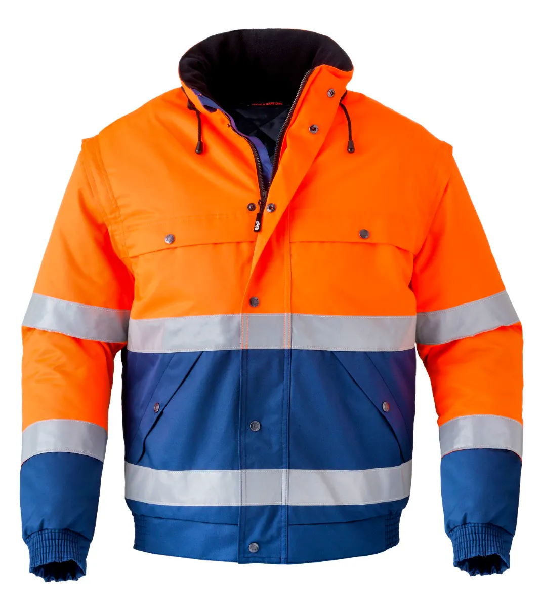 Marineblauw/fluor oranje