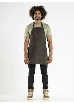 Chaud Devant Base Brown Denim Schort miniatuur
