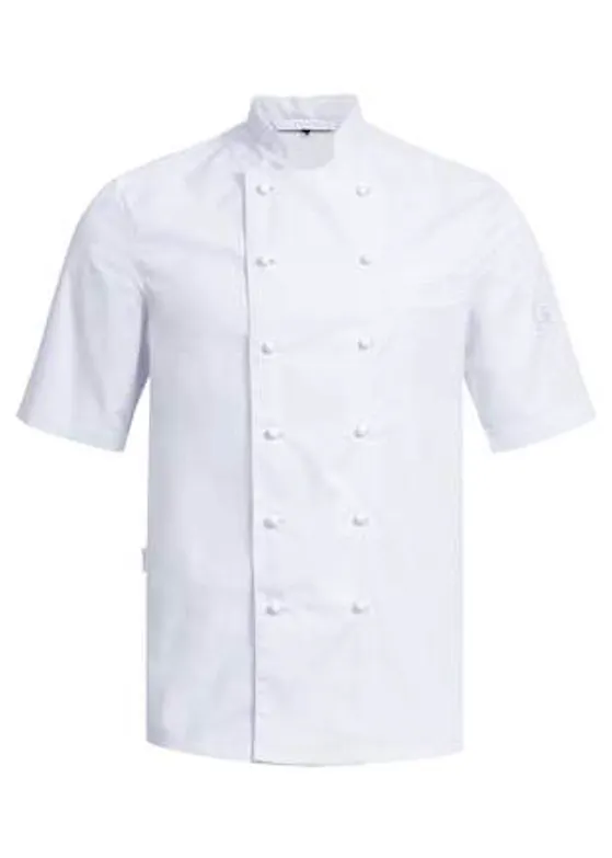 Greiff 5567 Kochjacke, kurze Ärmel, doppelte Knopfleiste, Gastro