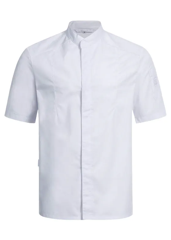 Greiff 5573 Kochjacke, kurze Ärmel, verdeckte Knopfleiste, Fairtrade, Gastro