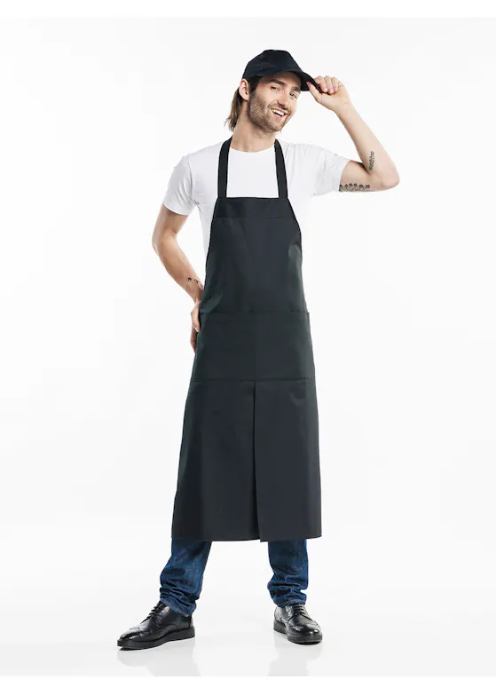Chaud Devant 4-Pockets Zwart Schort