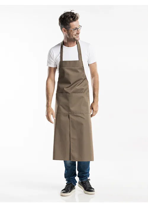 Chaud Devant 4-Pockets tablier taupe à 4 poches