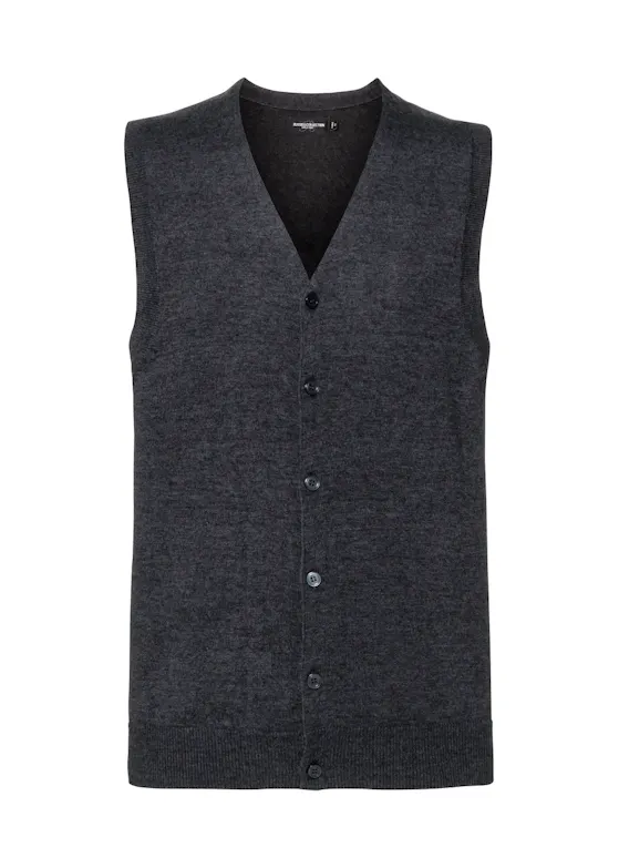 Russell Herren V-Ausschnitt ärmellose Strickjacke