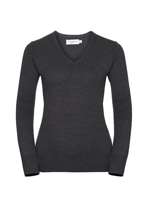 Russell Z710F Pull col en V maille coupe standard chauffant pour femmes