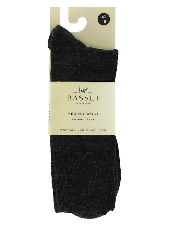 Basset Unisex Merino Casual Terry-Sole Socks