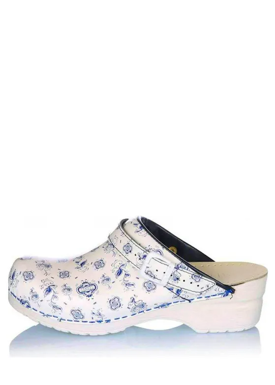 Sanita Flex 38 Klomp Wit/Blauw