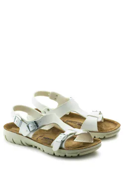 Birkenstock Saragossa BF Wit En Zwart Dames OB Sandaal miniatuur