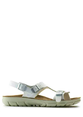 Birkenstock Saragossa BF weiße und schwarze Damen-OB-Sandale