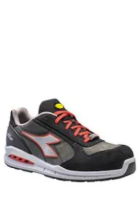 Diadora Run Net Airbox Laag S3 Asfalt/Zilver/Rood