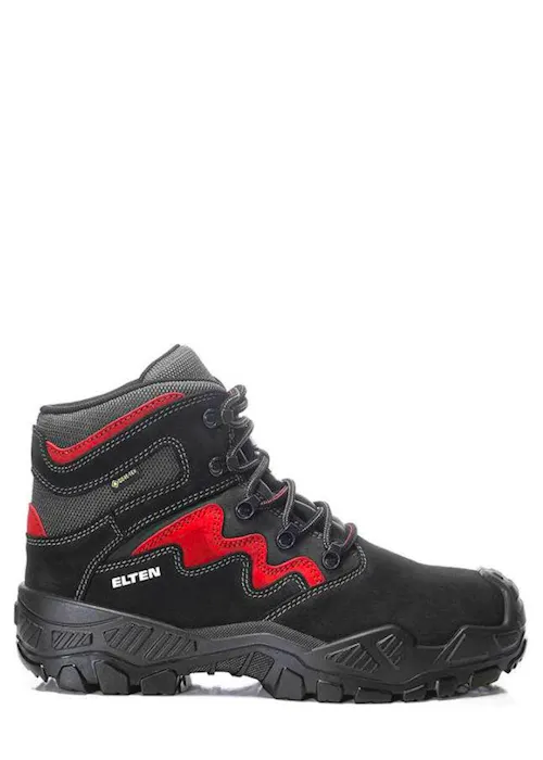 Elten Mick GTX Black-Red Mid ESD S3S WR CI Chaussure de sécurité