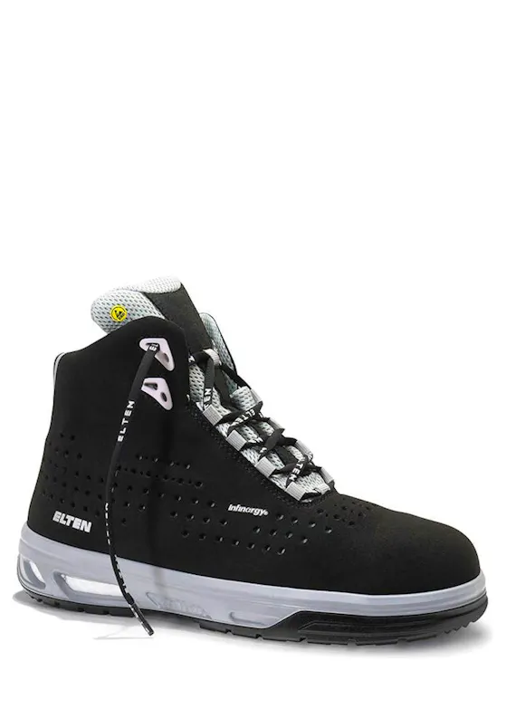 Elten IMPULSE XX10 black-grey Mid ESD S1 Werkschoen
